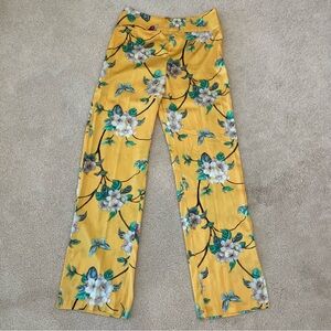 Kim Shui Yellow Floral Pants, NWT size M